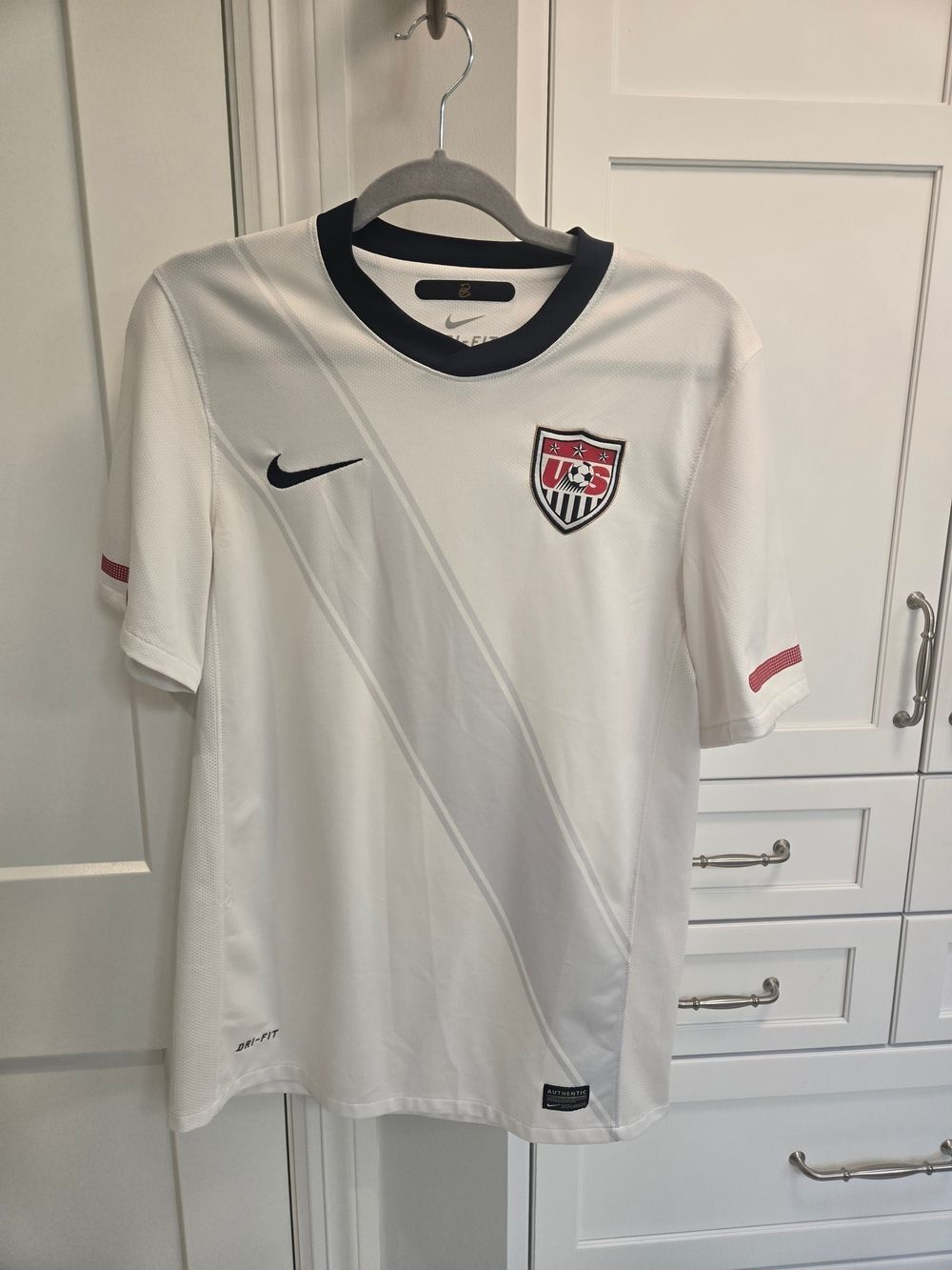 Nike Authentic Soccer Home Jersey 2012 2013 White with Dry Fit Mens Small